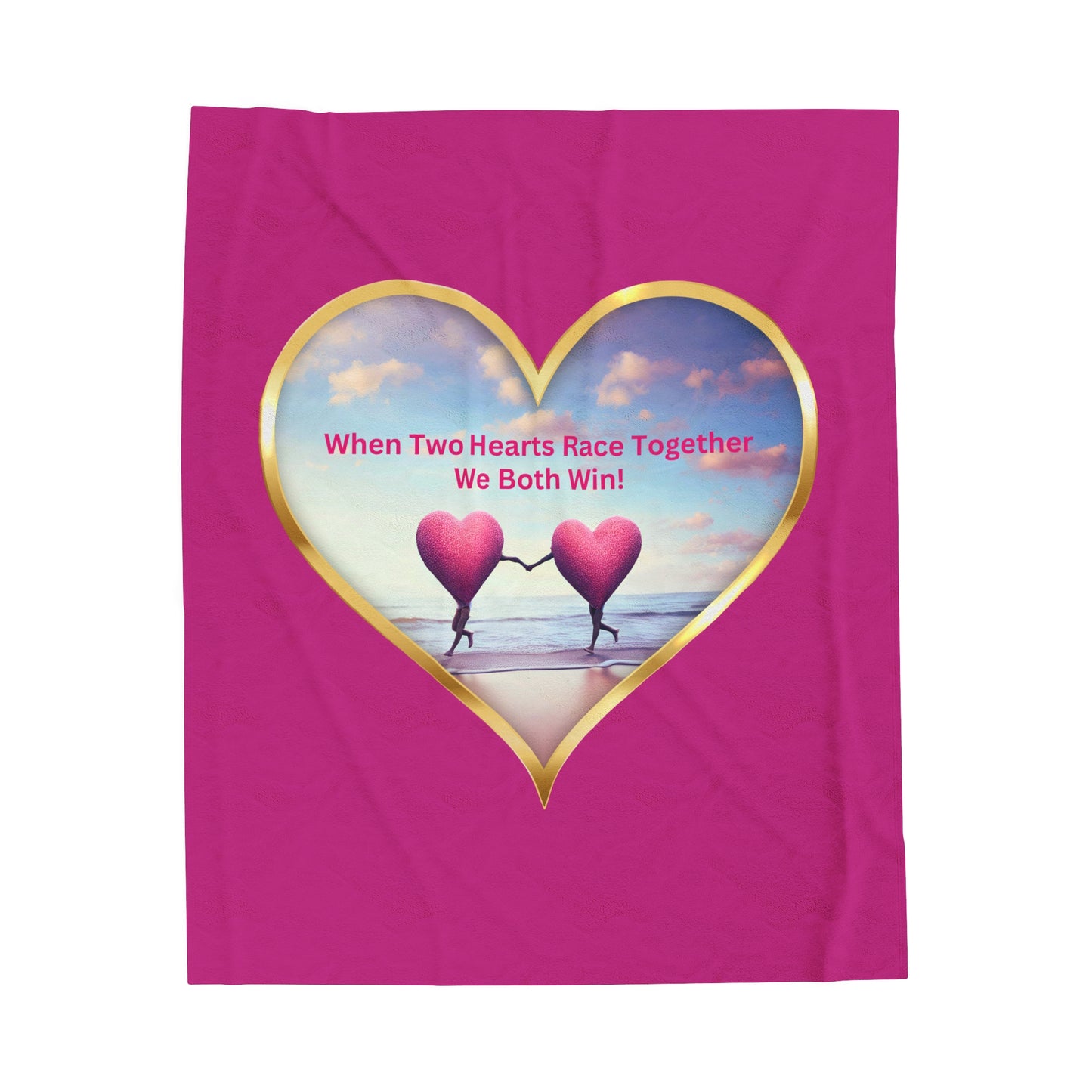 Plush Blanket with Inspirational Love Quote