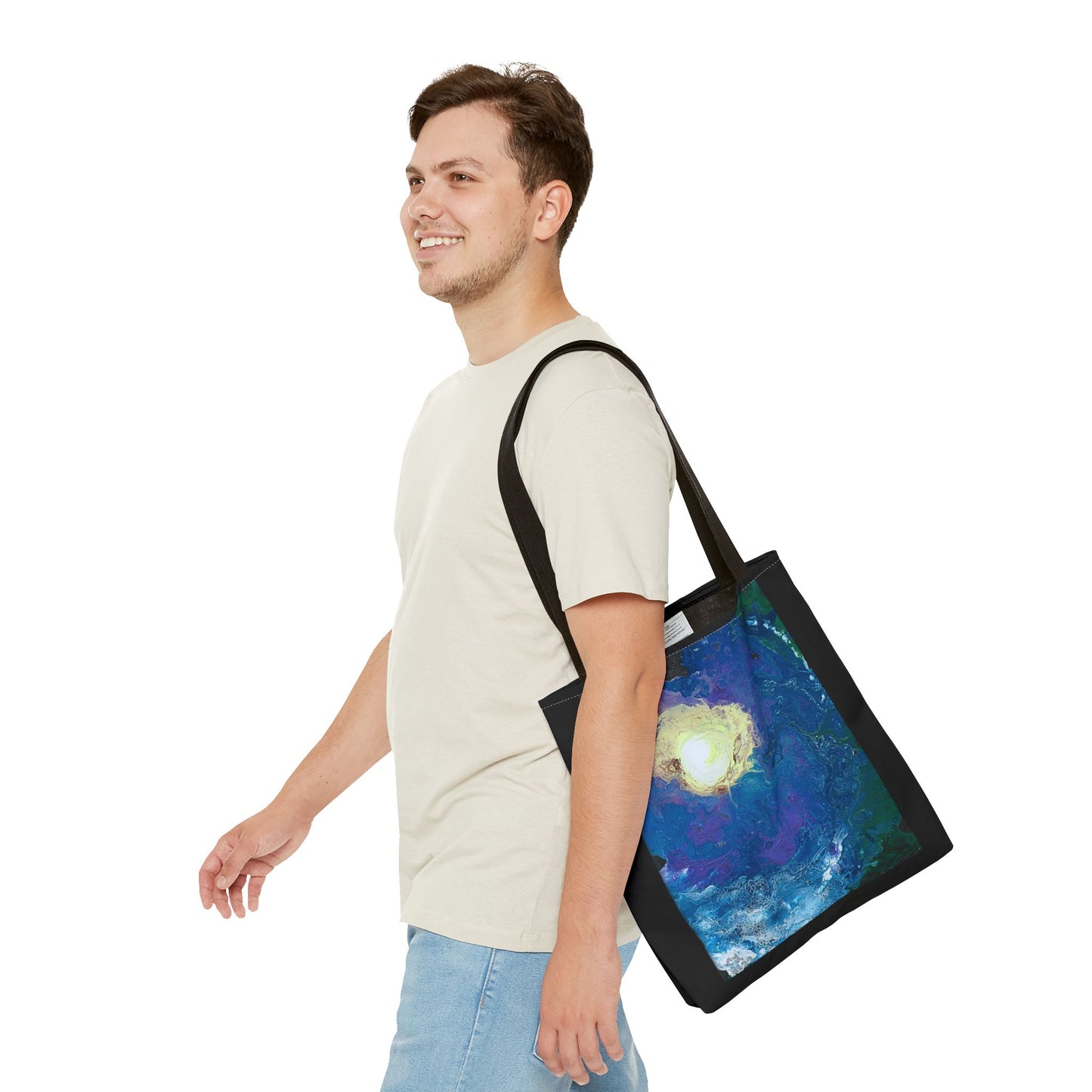 Tote Bag With Outer Space & Stars Painting