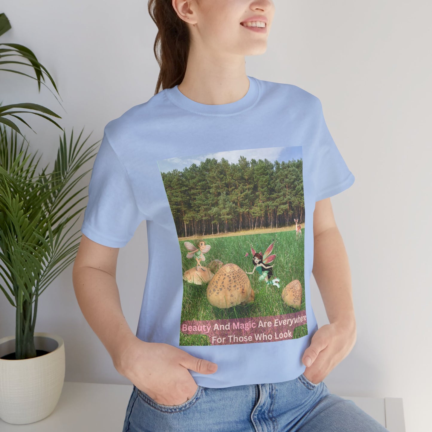 T-Shirt - Whimsical Forest Fairies And Inspirational Quote