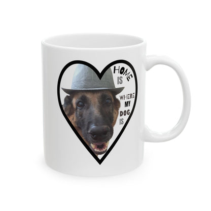 Dog Lover Ceramic Mug -Home Is Where My Dog Is'