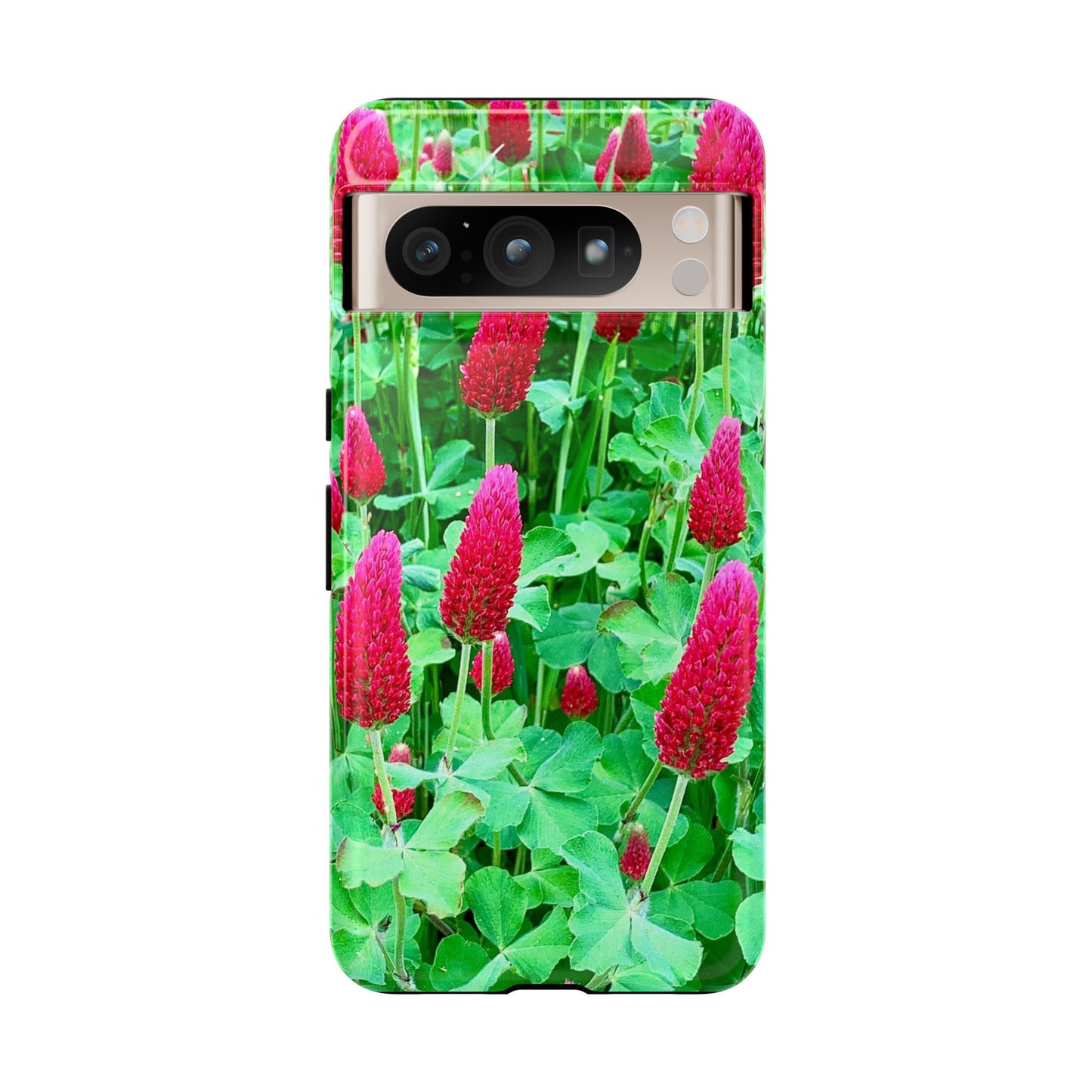 Cell Phone Cases - Ruby Red Clover Flowers And Heart Shaped Leaves