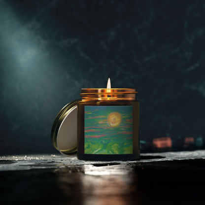 Candle - Moonlit Mountain Scene