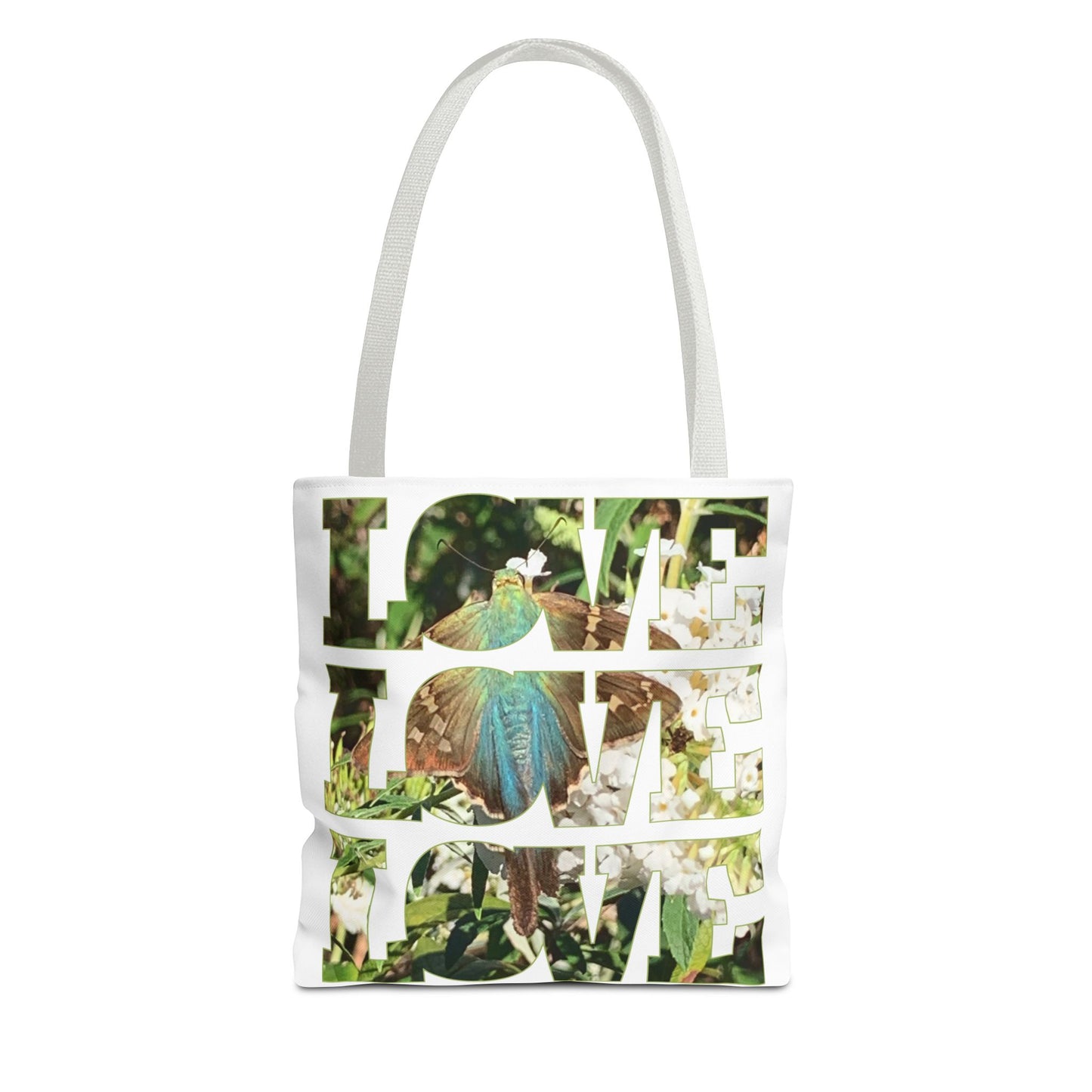 Colorful Blue Moth Tote Bag - Nature Inspired