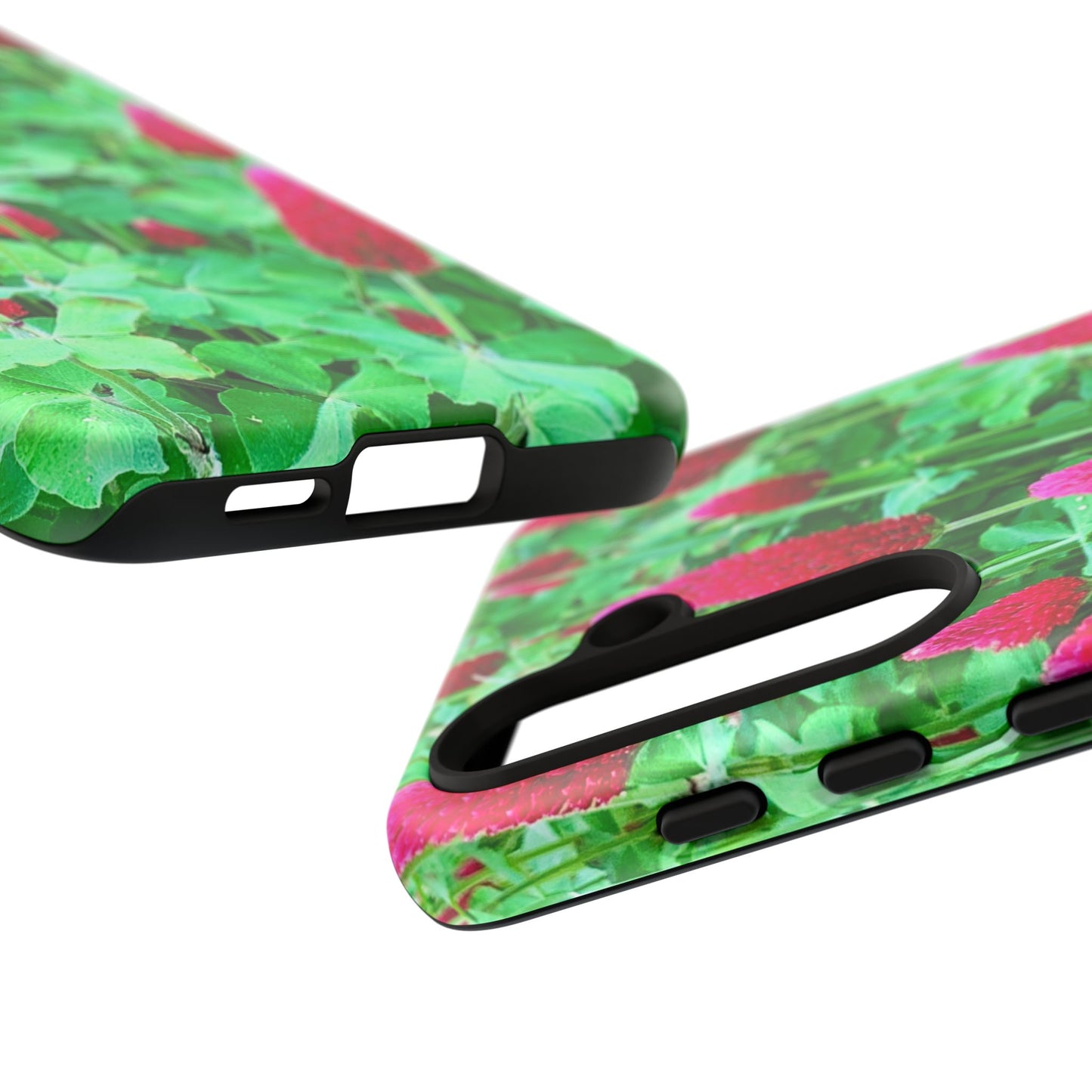 Cell Phone Cases - Ruby Red Clover Flowers And Heart Shaped Leaves