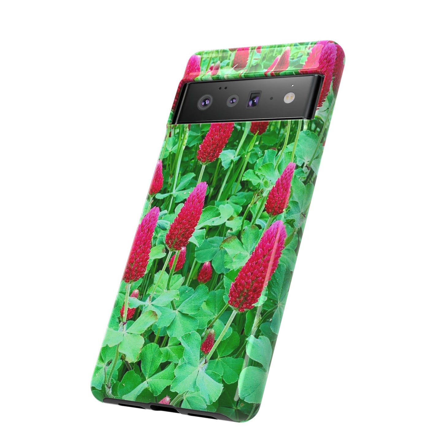 Cell Phone Cases - Ruby Red Clover Flowers And Heart Shaped Leaves