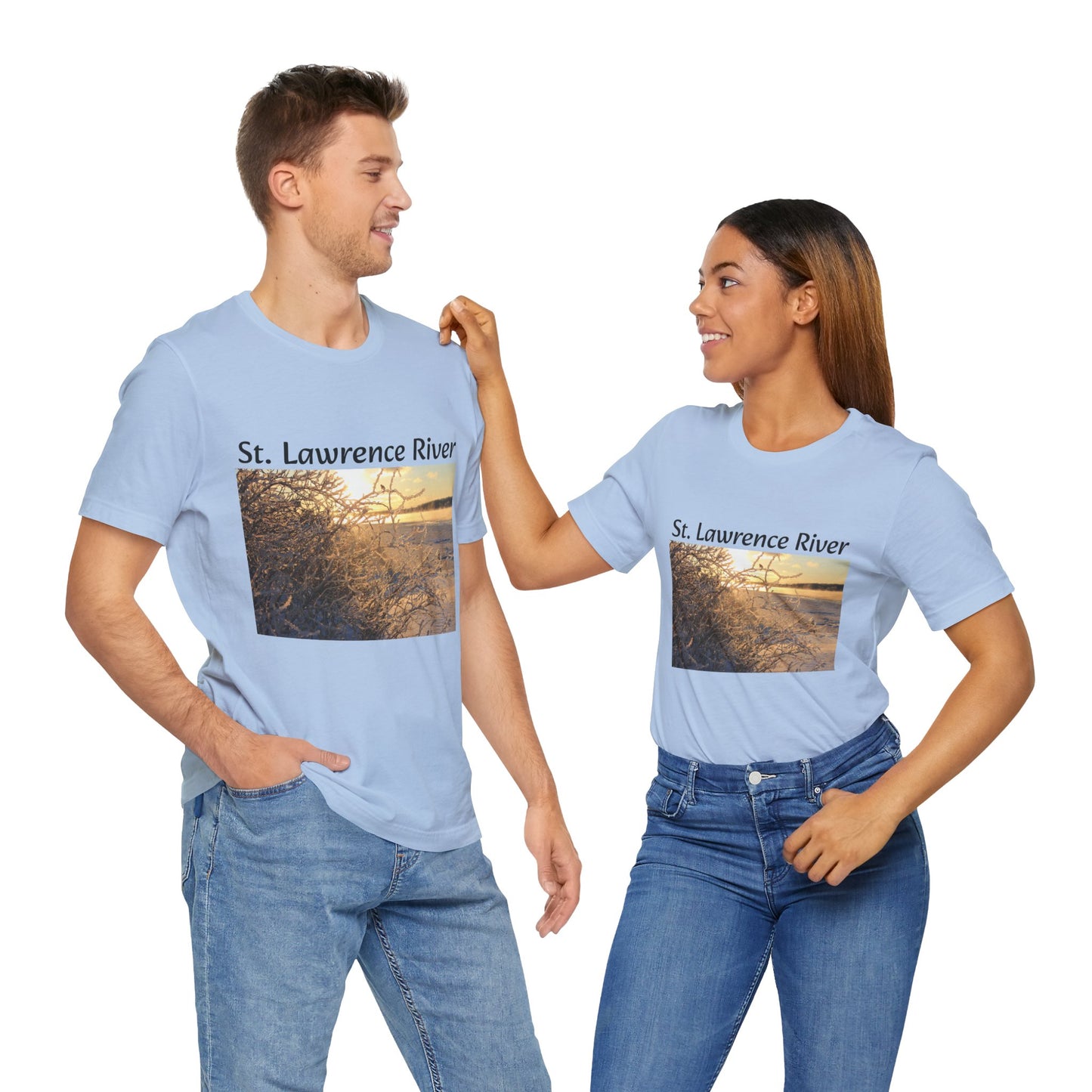 Unisex Jersey Short Sleeve Tee - A Sunset On The St. Lawrence River