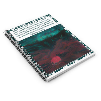 Spiral Notebook - With Volcano Painting Depicting The Emotions Of Loss & Resilience