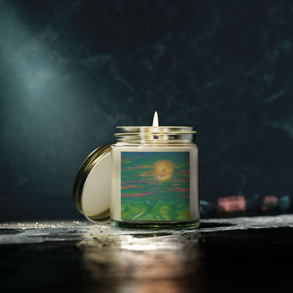 Candle - Moonlit Mountain Scene