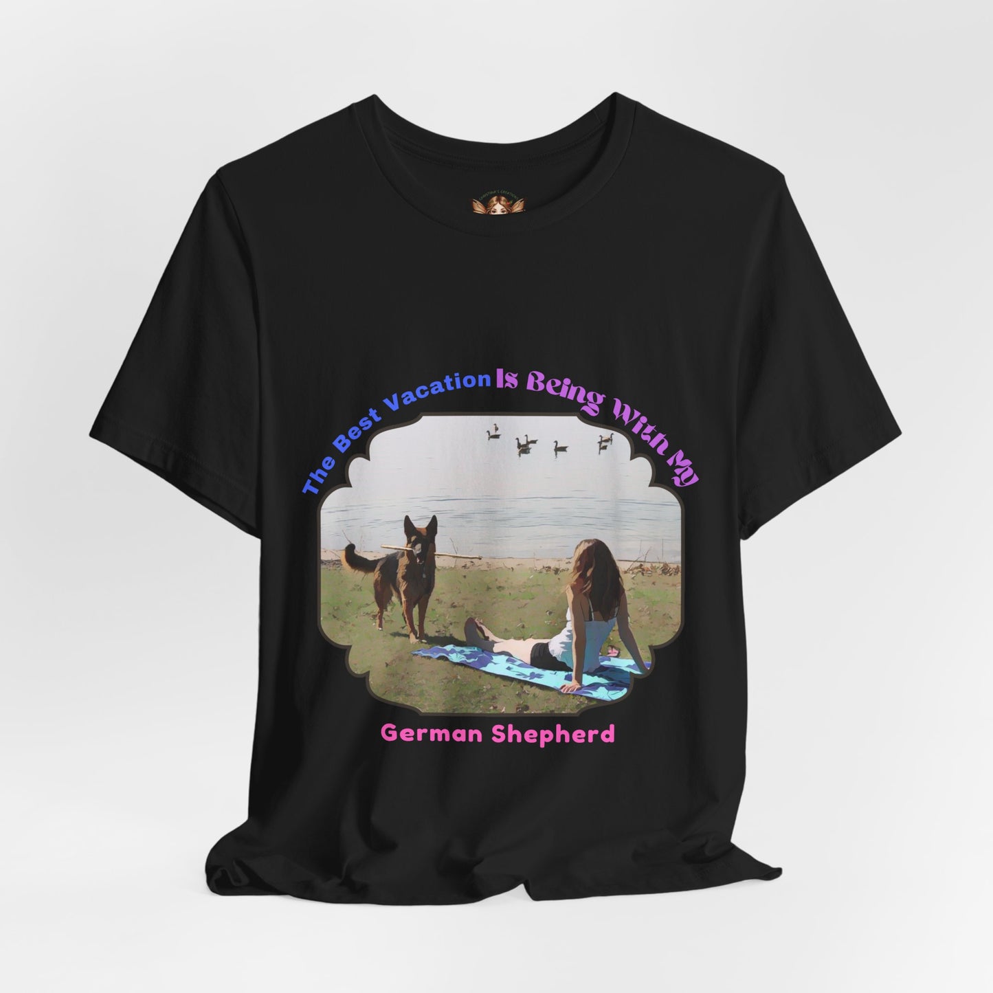 German Sheperd Lover Beach Theme - Short Sleeve Tee