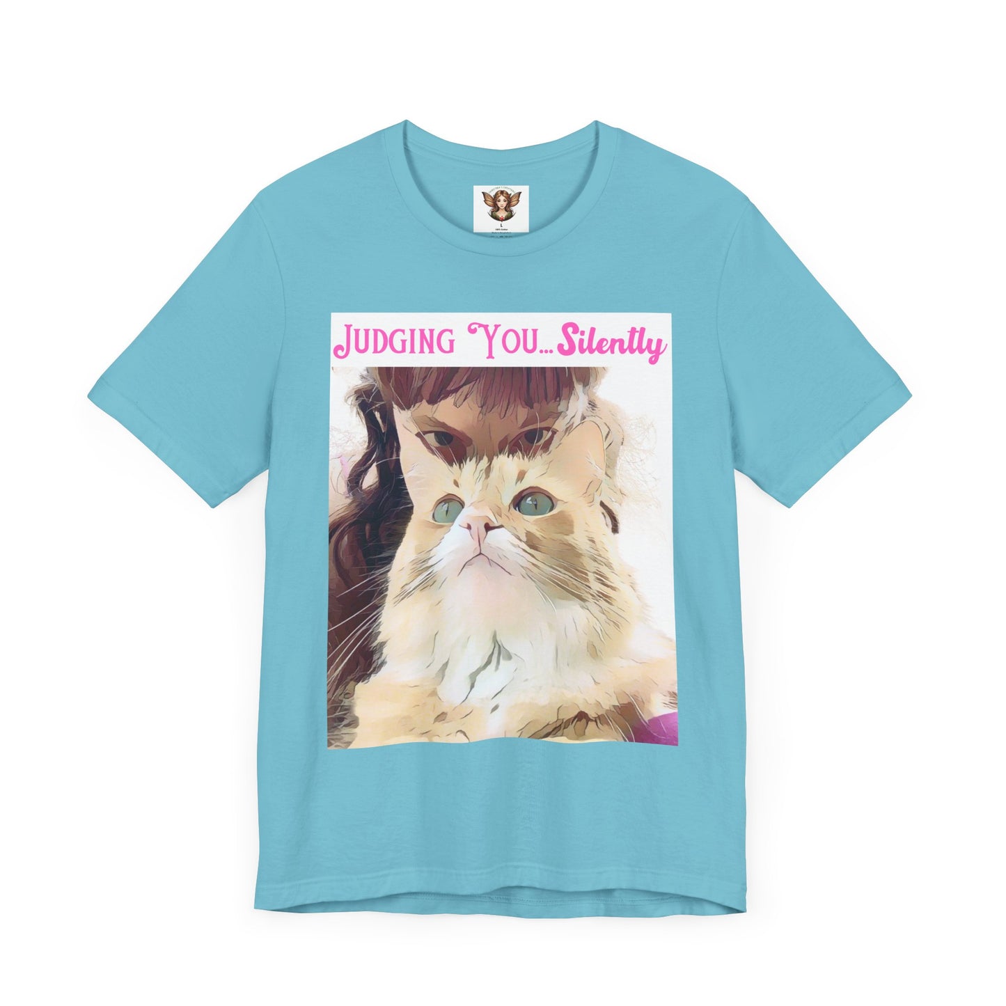 Funny Cat Quote - "Judging You Silently" T-Shirt