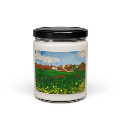 Mountain Landscape Original Painting - Soy Candle, 9oz