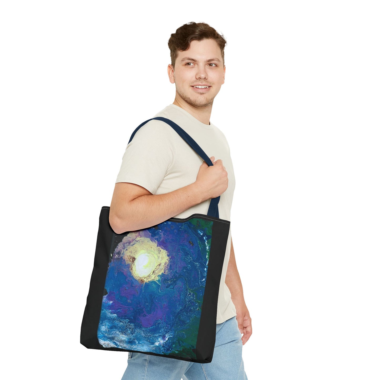 Tote Bag With Outer Space & Stars Painting