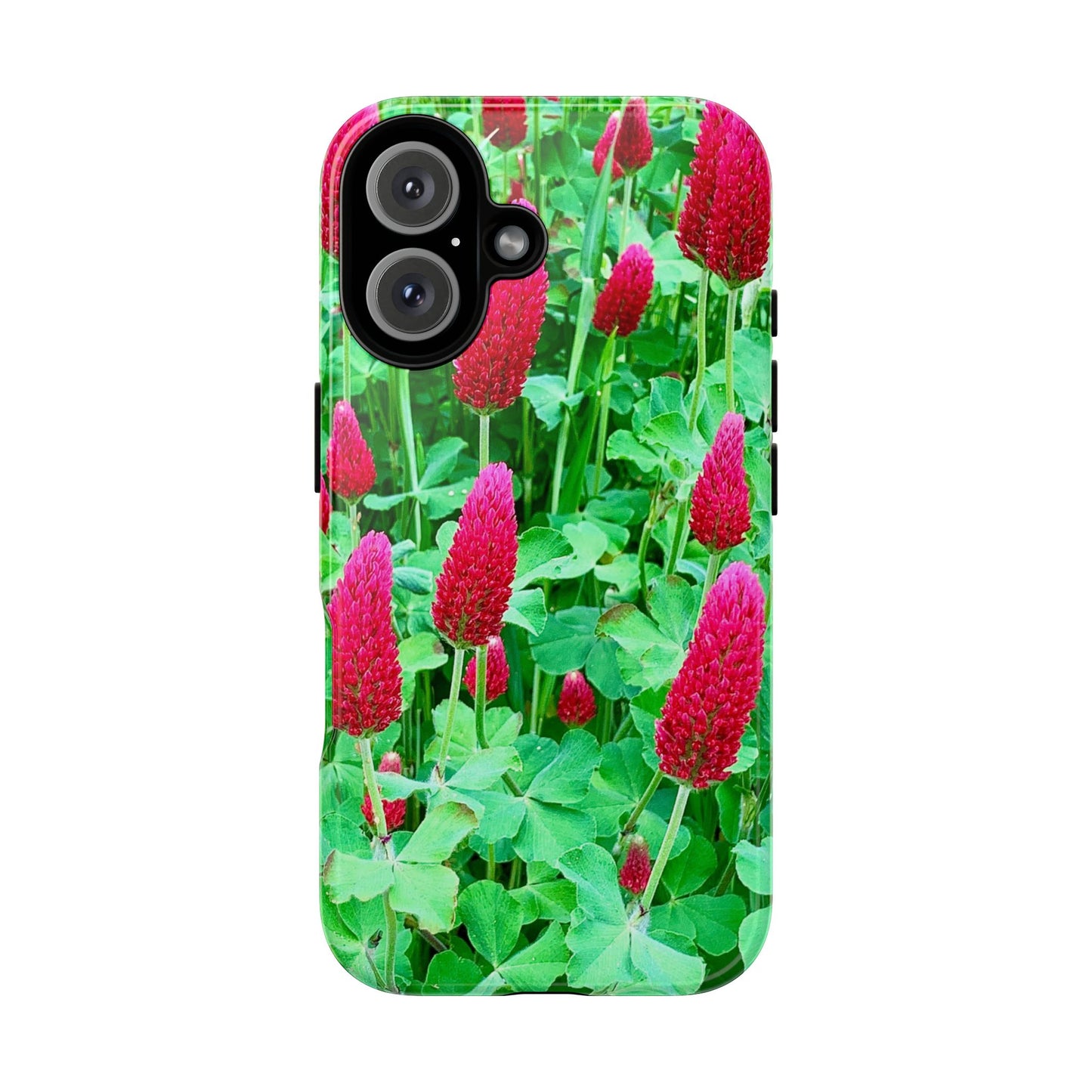 Cell Phone Cases - Ruby Red Clover Flowers And Heart Shaped Leaves