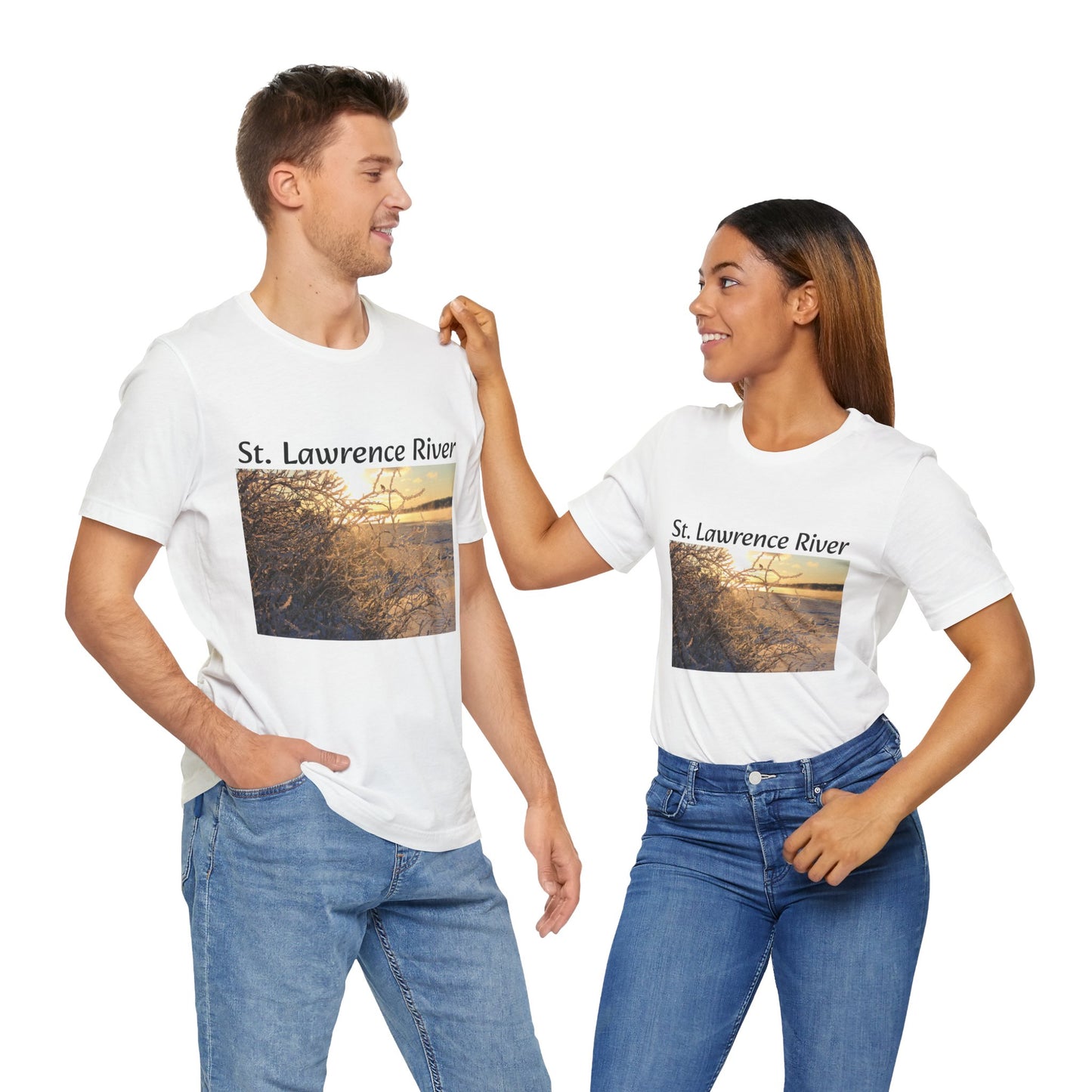 Unisex Jersey Short Sleeve Tee - A Sunset On The St. Lawrence River