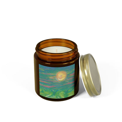 Candle - Moonlit Mountain Scene