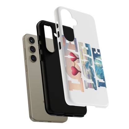 Phone Case - Beachy and Romantic Hearts Design for Those Who Love Love