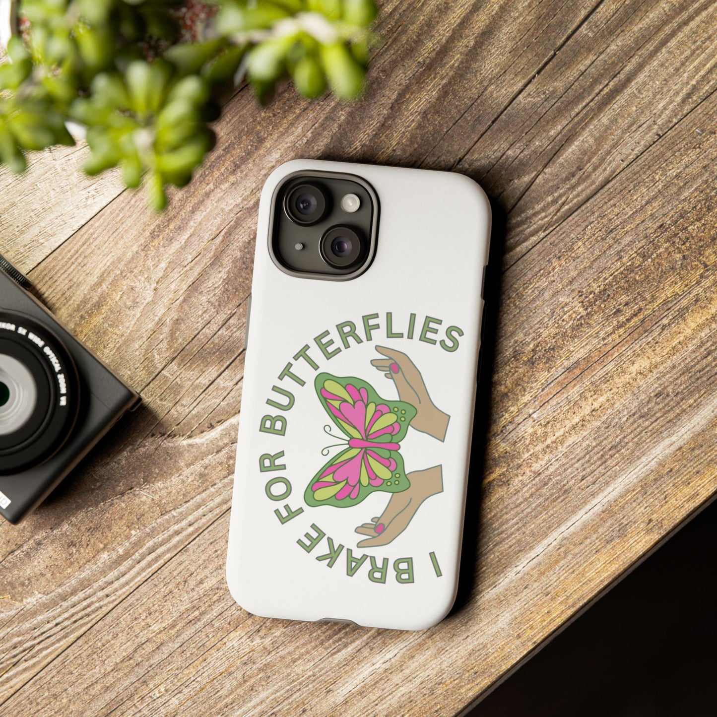 Phone Cases - 'I brake for butterflies' Love for Butterflies and Nature Conservation