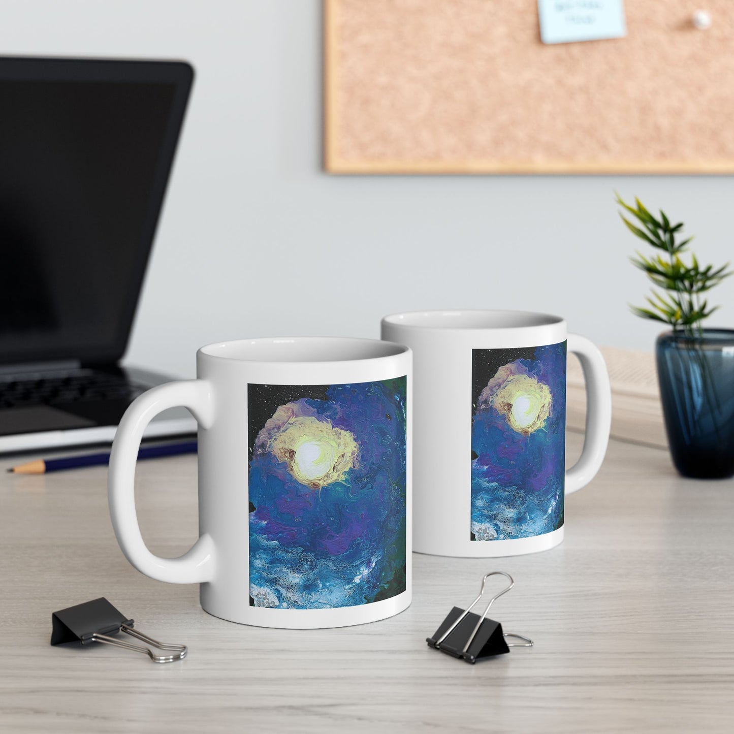 Space And Stars Orginal Painting - Ceramic Mug