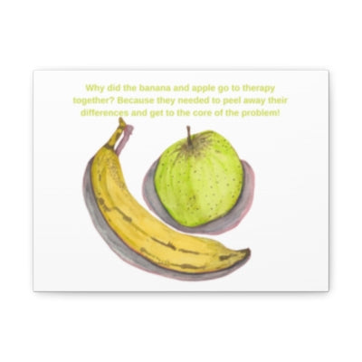 Canvas Print - Therapy Joke About An Apple And Banana