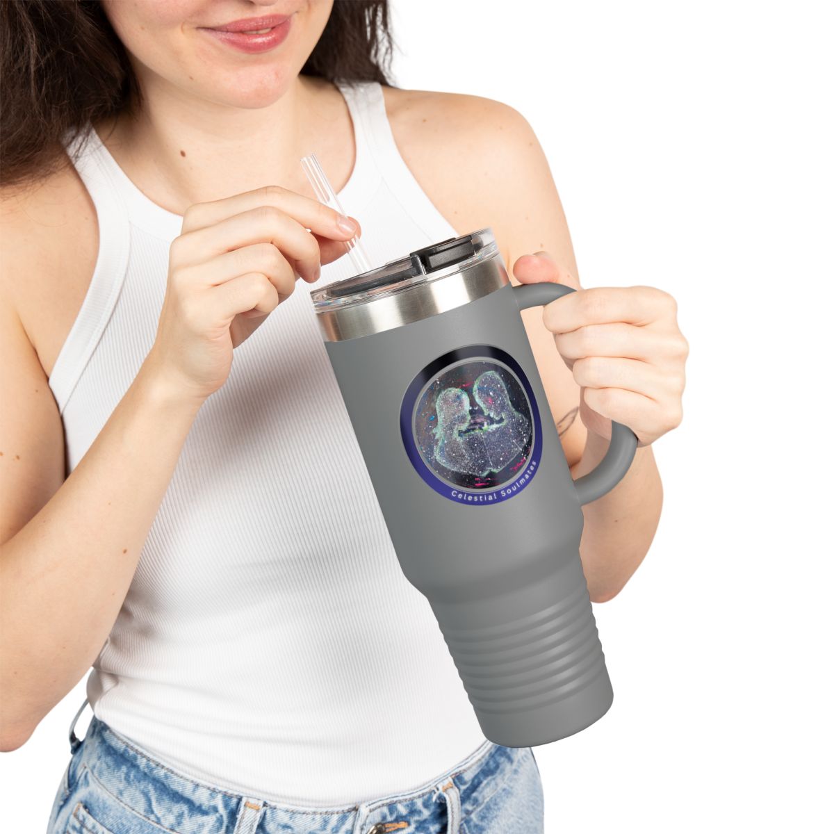 Celestial Soulmates - Insulated Travel Mug, 40oz