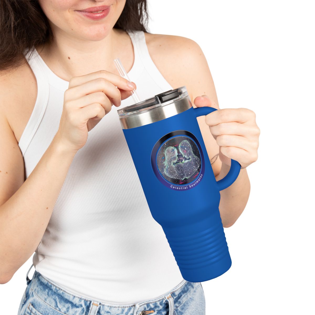 Celestial Soulmates - Insulated Travel Mug, 40oz