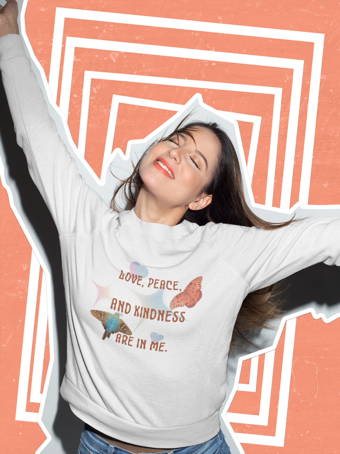 Love, Peace, Kindness - Crewneck Sweatshirt