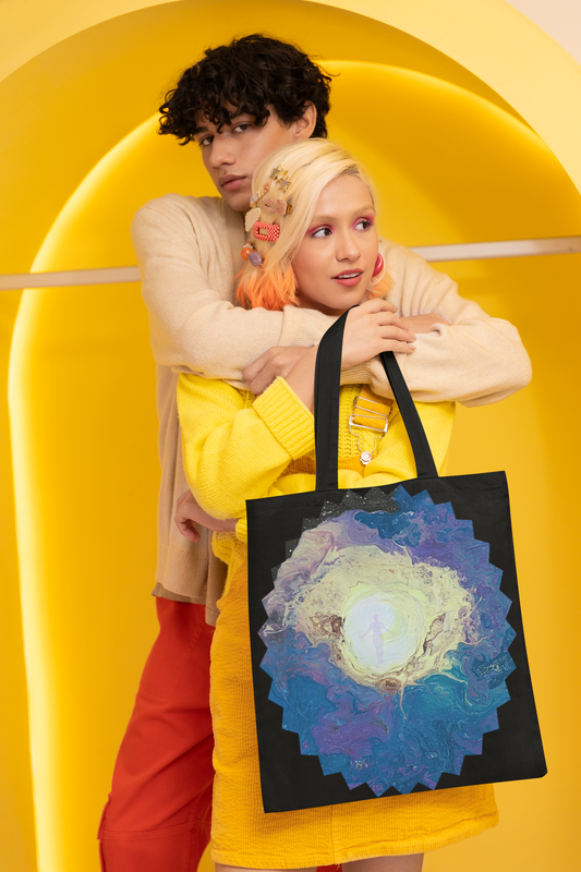 Tote Bag With Outer Space & Stars Painting