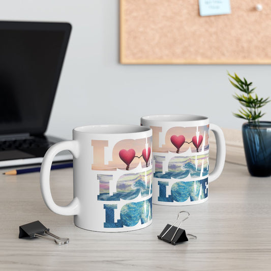 Romantic Hearts Ceramic Mug